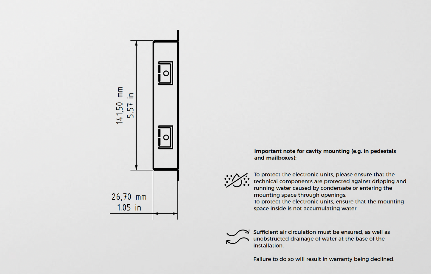 D1101V Flush-mounting housing (Backbox)