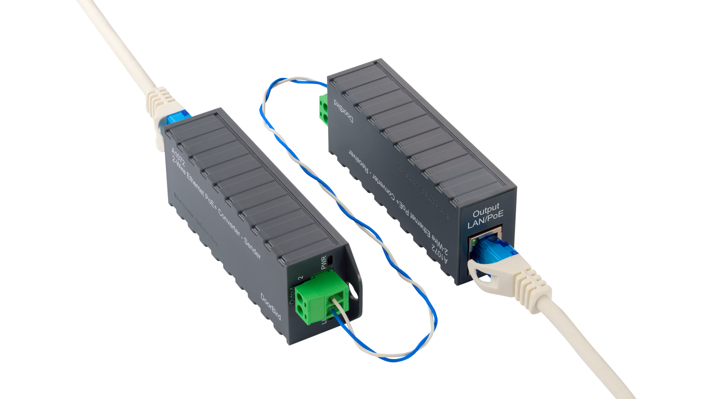 2-wire Ethernet PoE+ Converter A1072