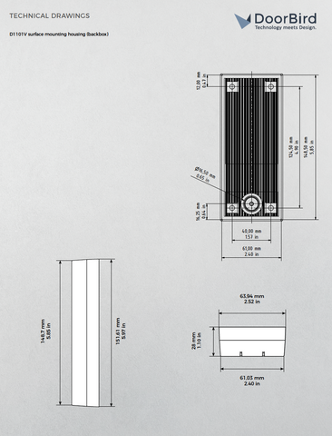 D1101V SURFACE-MOUNTING HOUSING (BACKBOX)