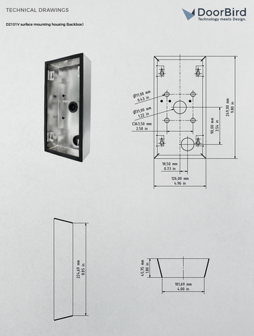 D2101V SURFACE-MOUNTING HOUSING (BACKBOX)